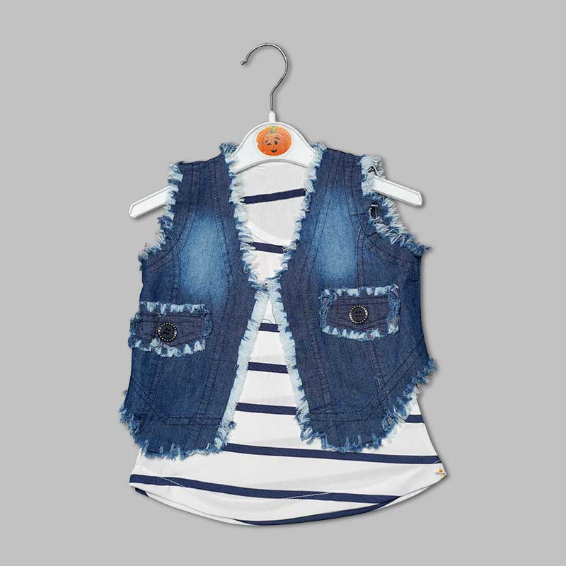 Buy Aarika Kids Blue Applique Denim Jacket for Girls Clothing Online @ Tata  CLiQ